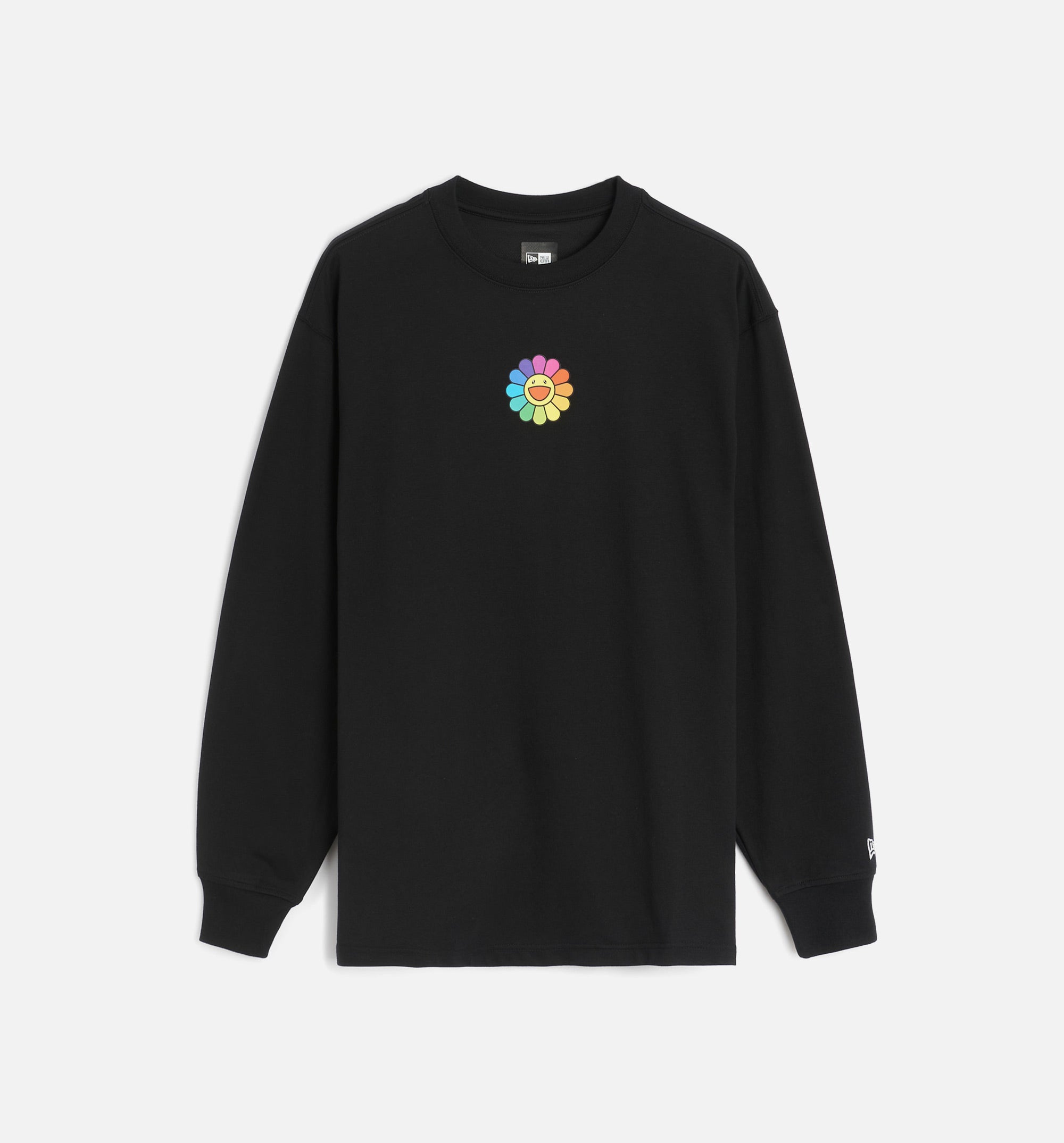 Takashi Murakami Flower Flag Long Sleeve Mens Tshirt - Black