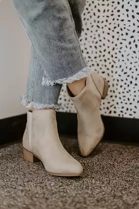 Taupe Plain Jane Booties