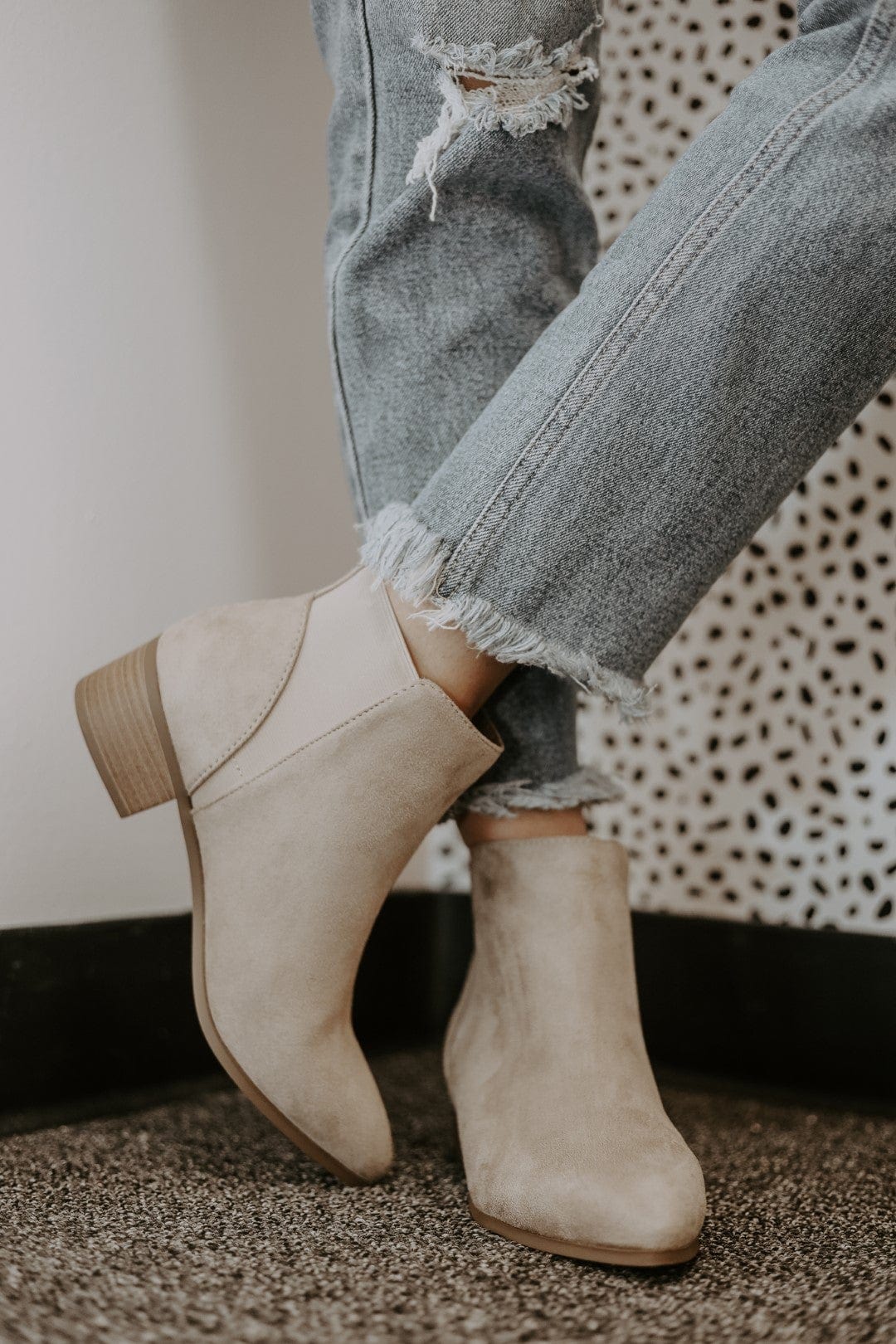 Taupe Plain Jane Booties