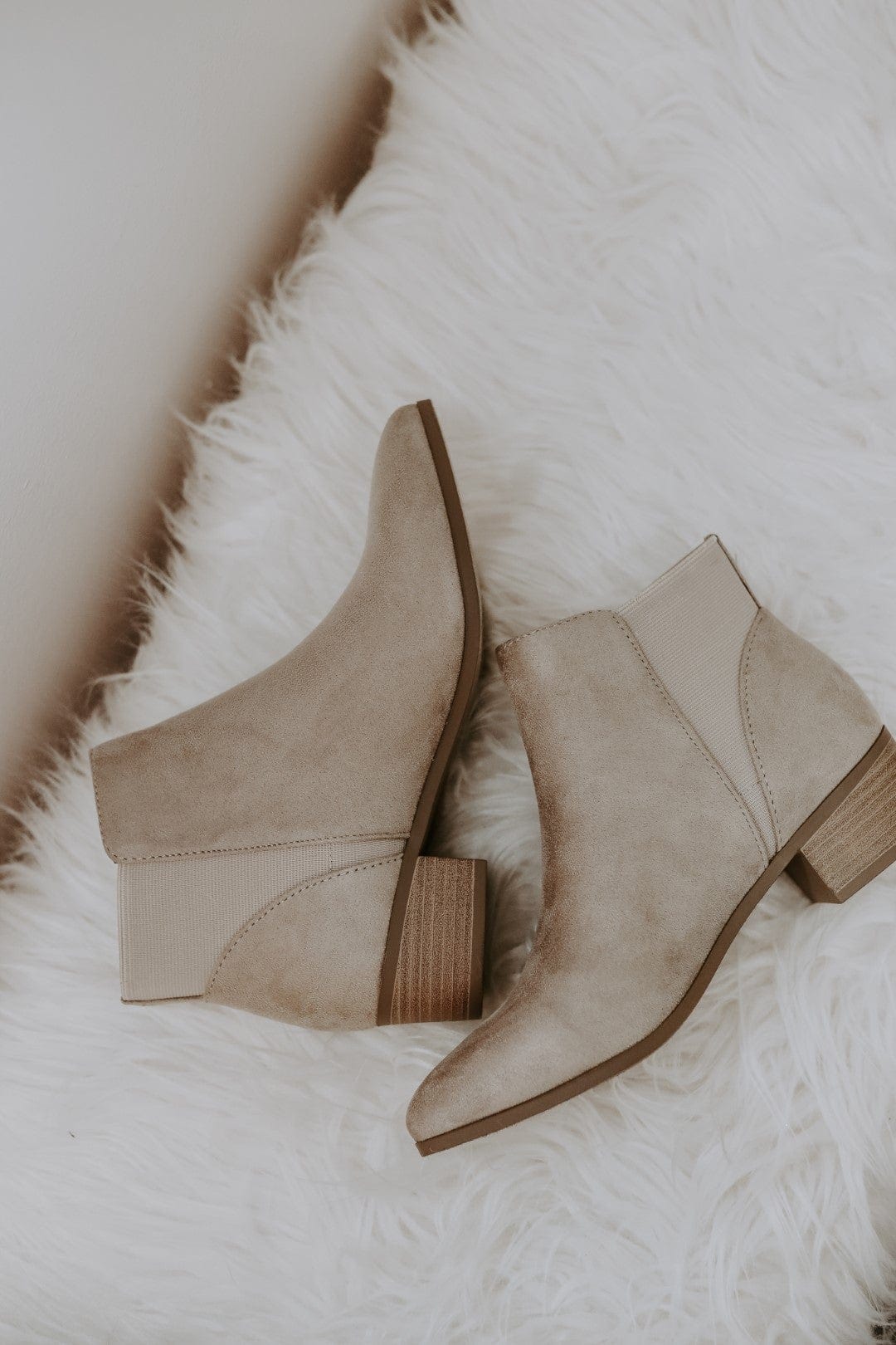 Taupe Plain Jane Booties