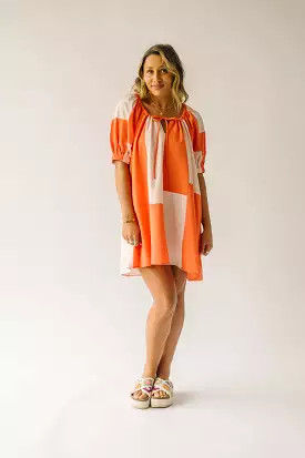 The Maysville Colorblock Dress in Orange Multi