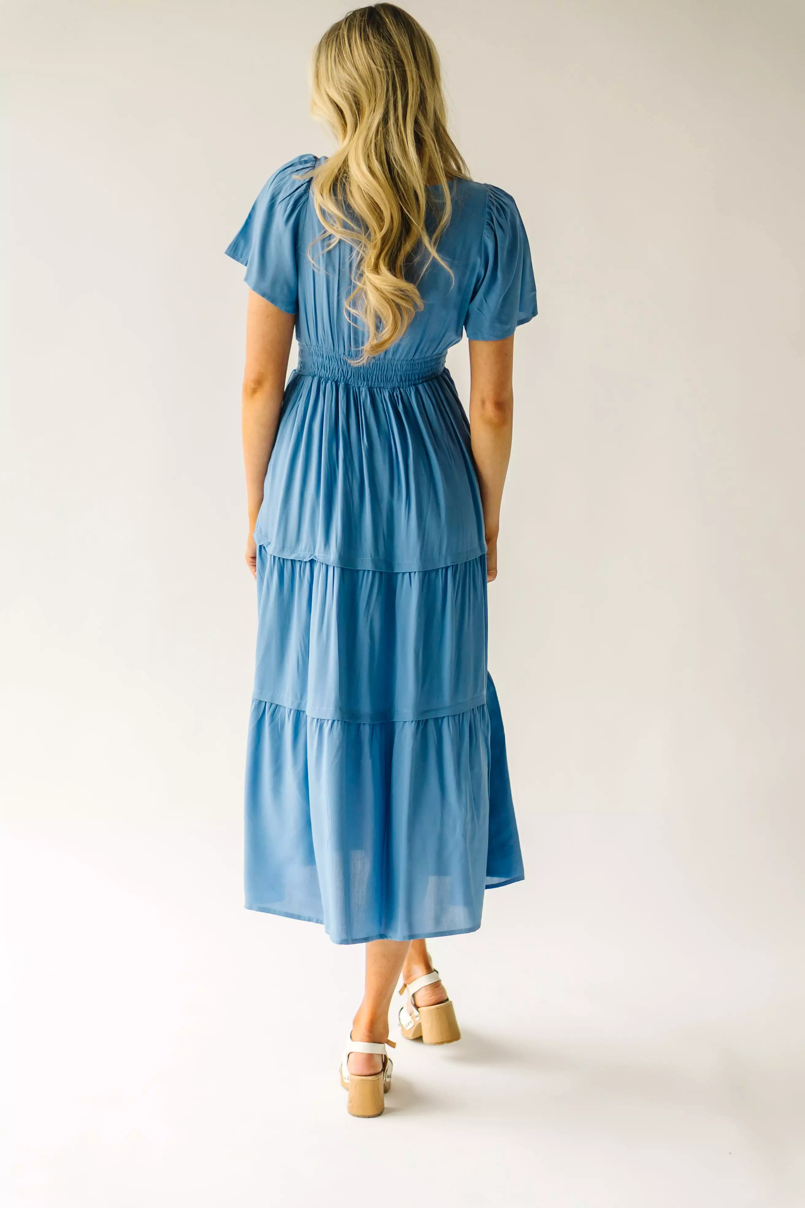 The Radford Embroidered Maxi Dress in Blue (PRE-ORDER: SHIPS IN 3-4 WEEKS)