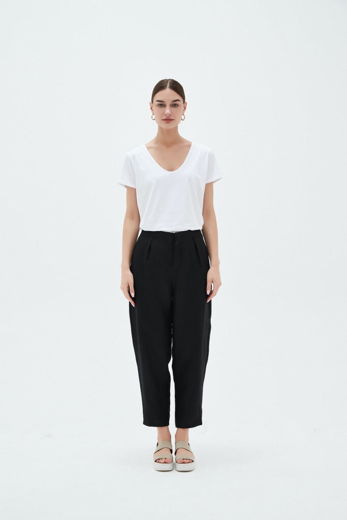 Tirelli - Classic Linen Pant - Navy