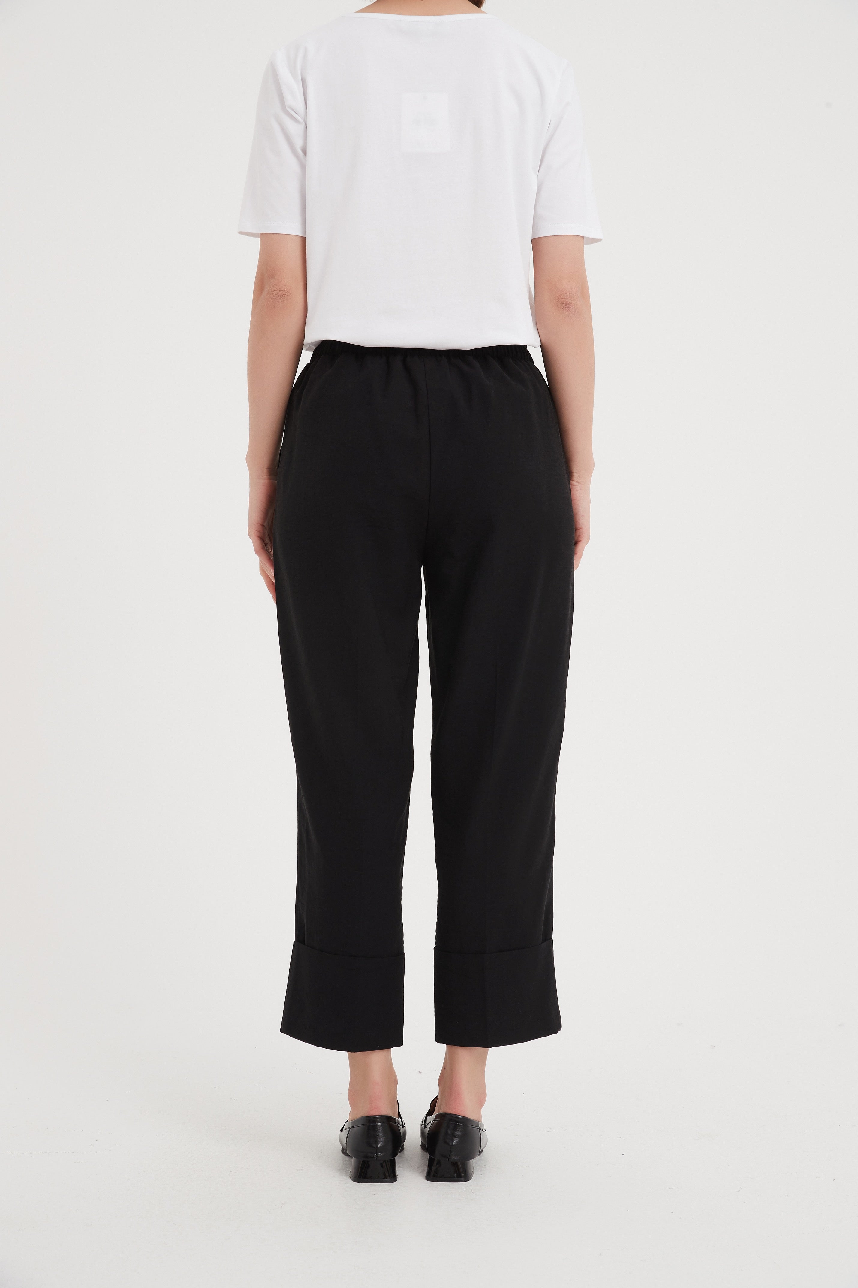 Tirelli - Deep Cuff Pants - Black