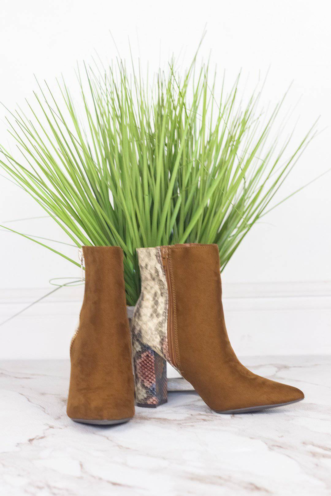 Tobacco and Snake Two tone Bootie