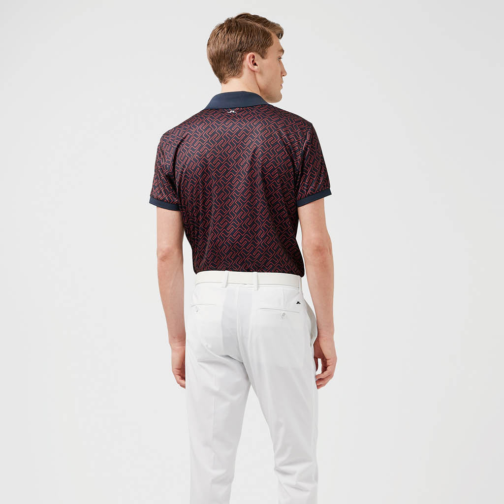 Tour Tech Reg Fit Print Polo Ketchup Bridge Monogram