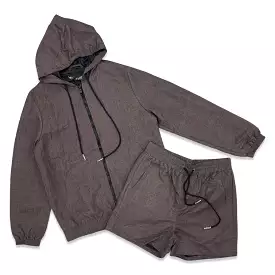 TRNCHS Windbreaker Plum Short Set