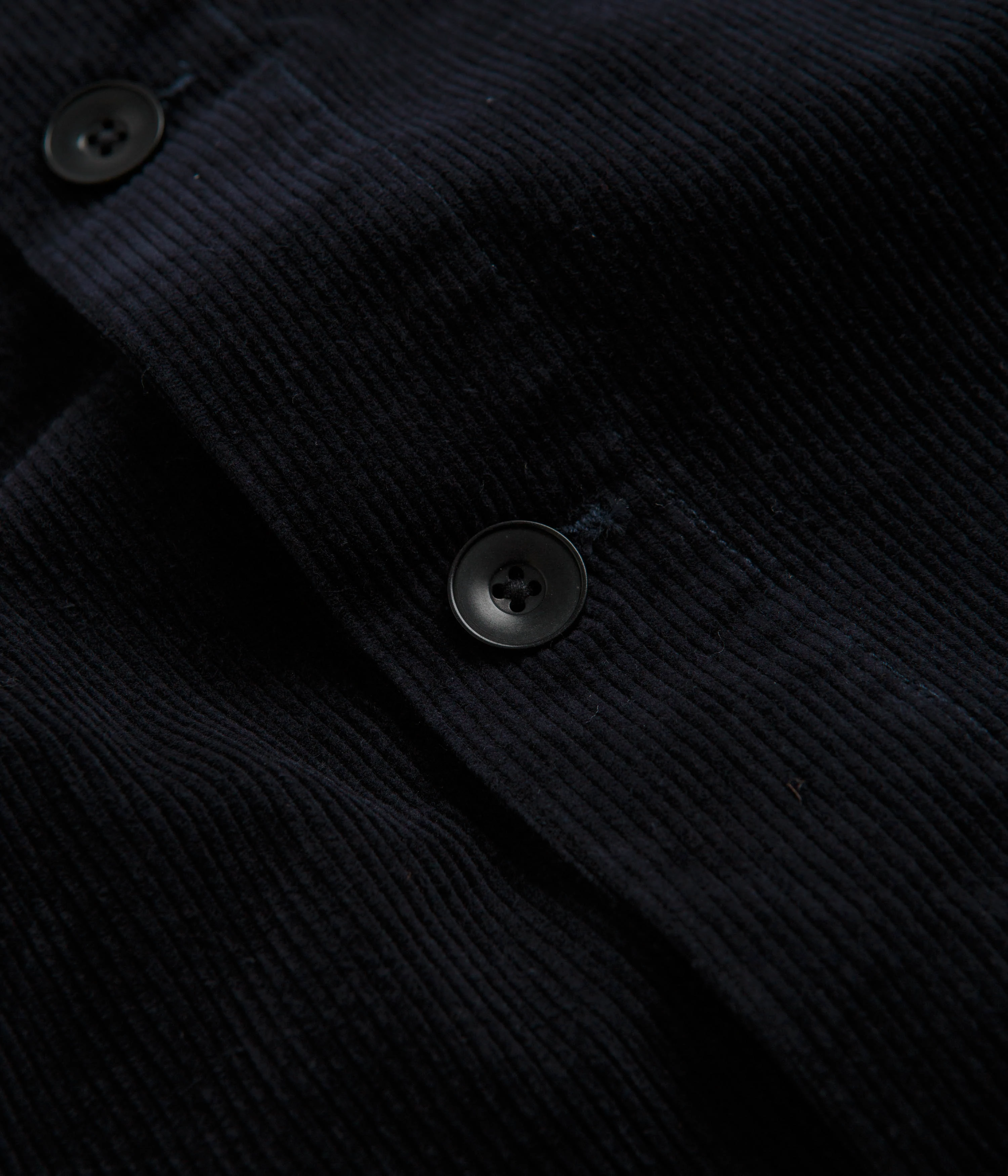 Uskees 3001 Cord Buttoned Overshirt - Midnight Blue