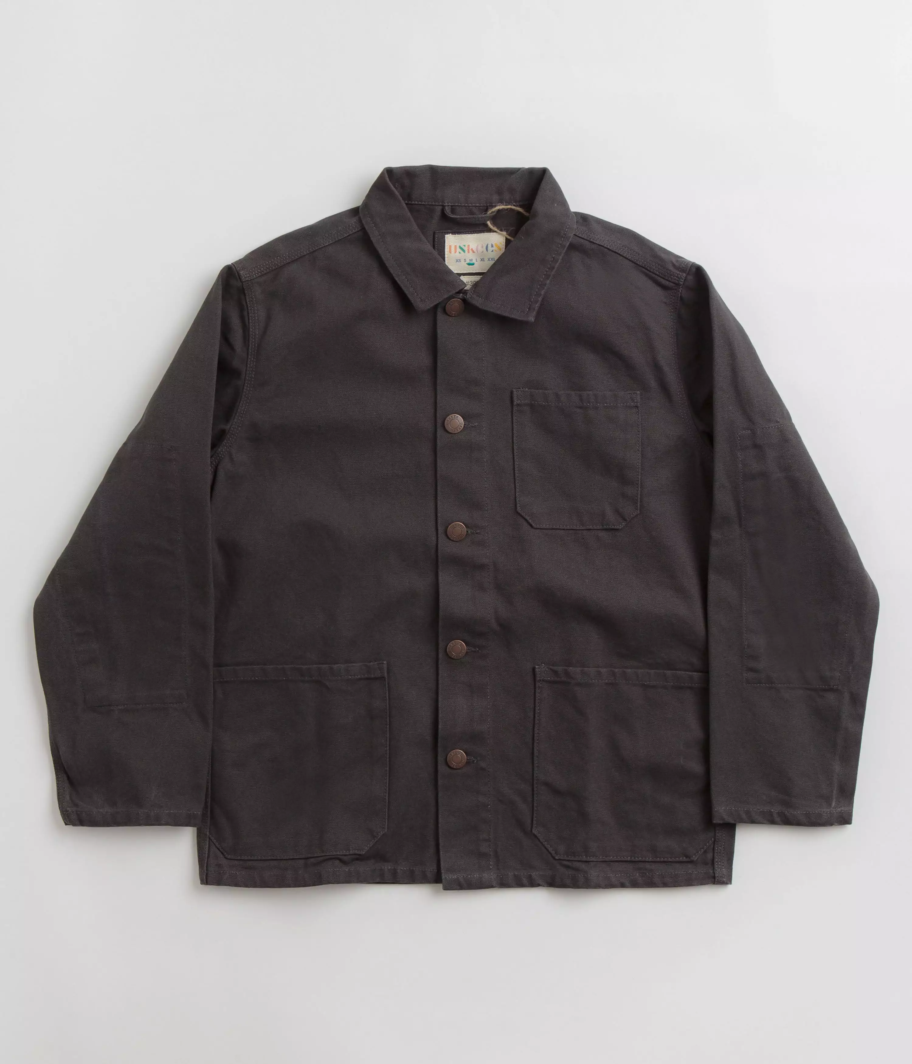 Uskees 3027 Canvas Buttoned Overshirt - Charcoal