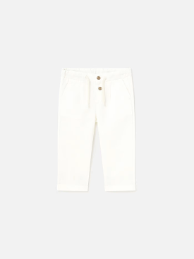 White Linen Relaxed Pants