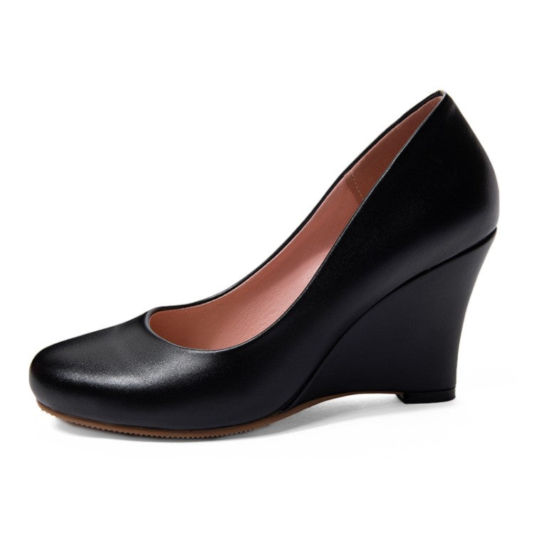 Women's Shallow Wedge Heel Pumps