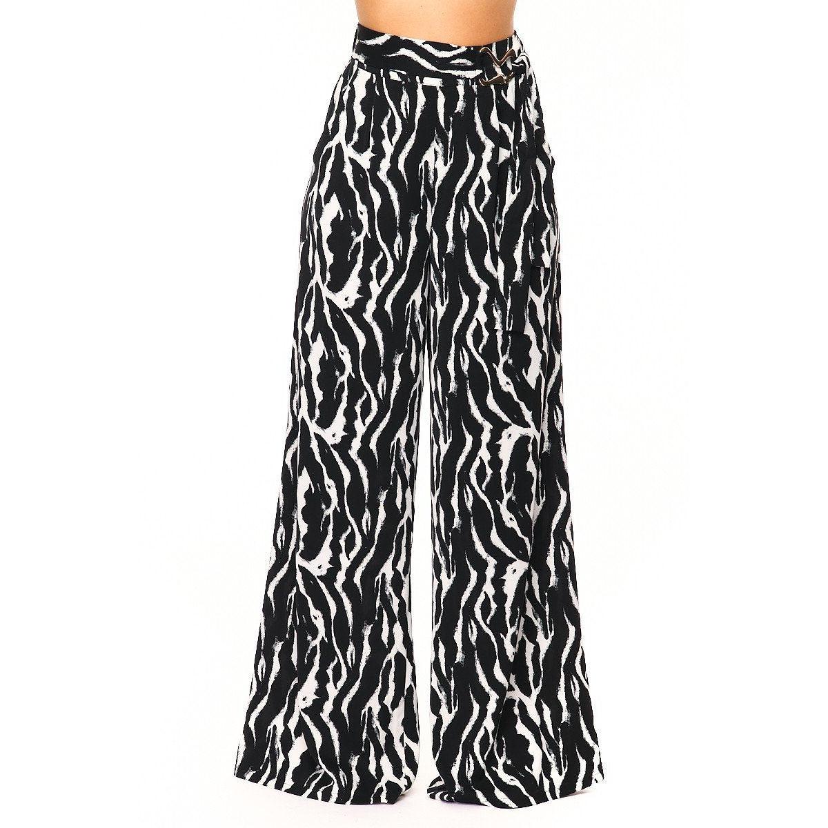 Woven Print Fashion Pants