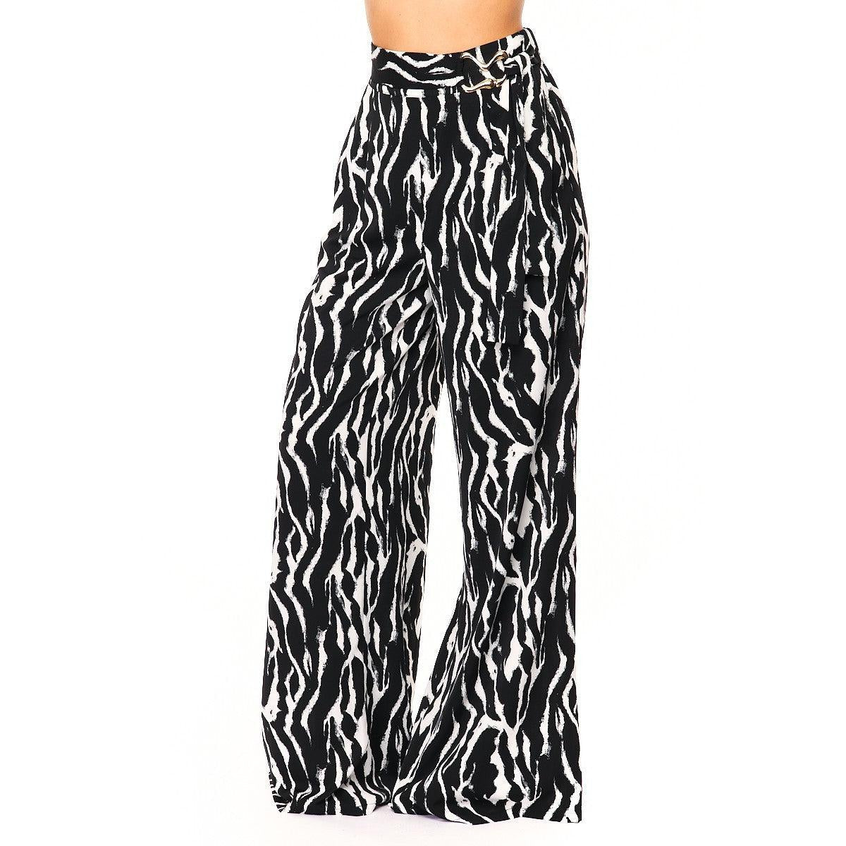 Woven Print Fashion Pants