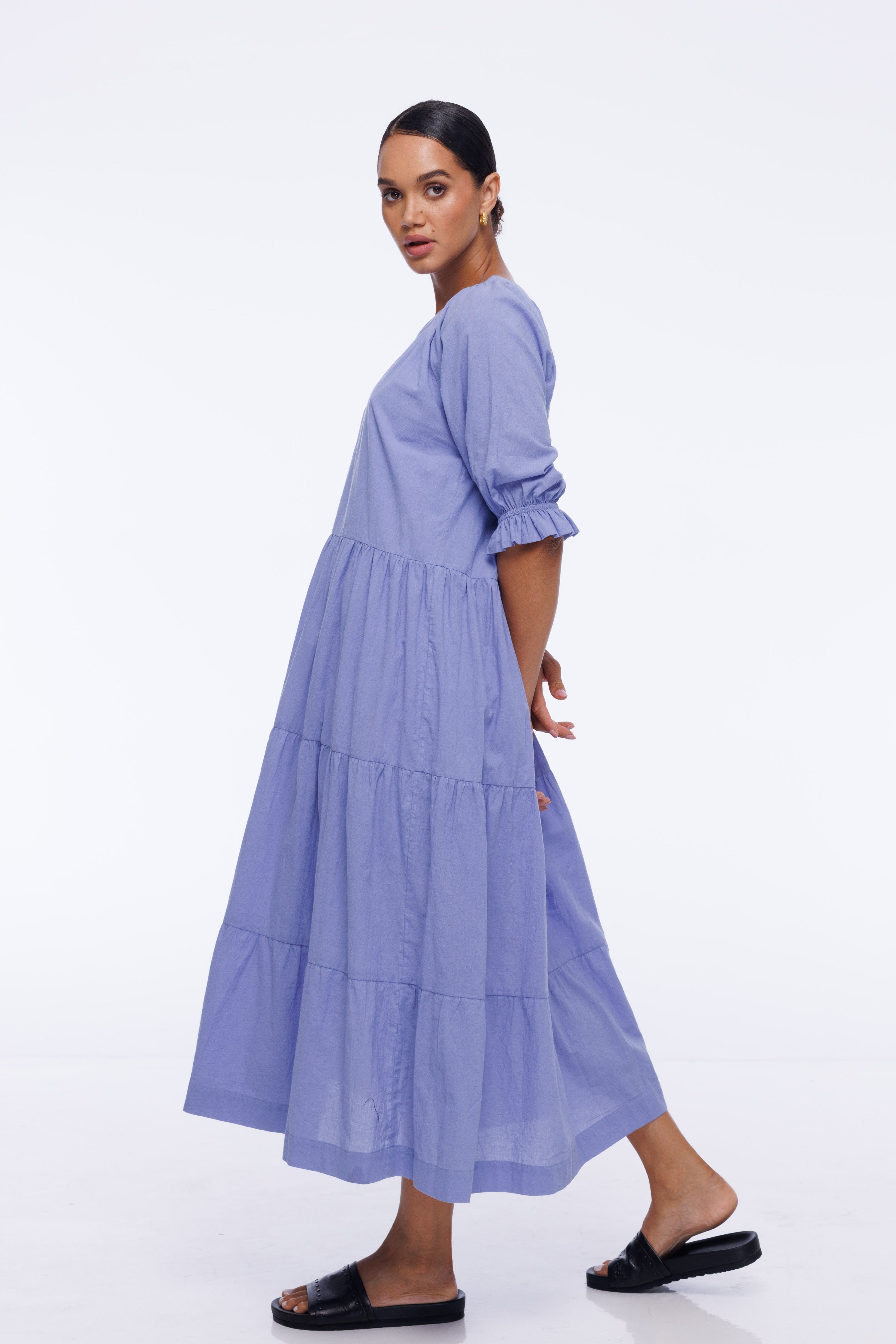 Zalia Dress - Maya Blue